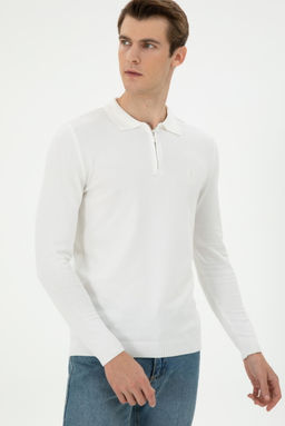 Мужской свитер цвета экрю - U.s. polo assn фото 3