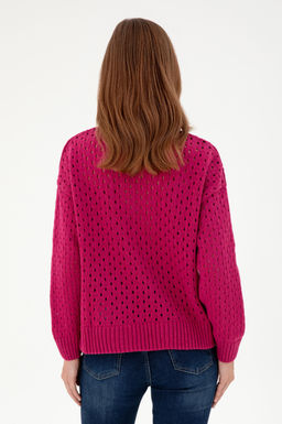 Женский свитер цвета фуксии Неожиданная скидка в корзине - U.s. polo assn фото 5