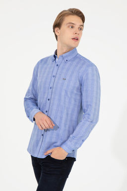 Erkek Mavi Uzun Kollu G_mlek