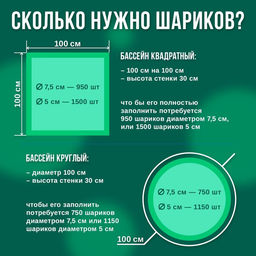 Шарики для сухого бассейна с рисунком, диаметр шара 7.5 см, набор 500 штук, цвет зелёный