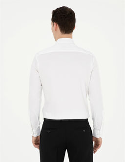 Beyaz Ex. Slim Fit Uzun Kollu Basic G_mlek