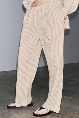 ZW COLLECTION 100% LINEN TROUSERS - Zara фото 6
