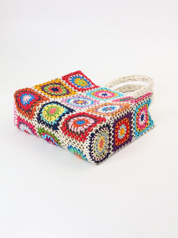 Сумка плетёная из пандана, 30×10×50 см, разноцветная