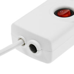 Сетевой фильтр Luazon Lighting, 5 розеток, 3 м, 3500 Вт, 3х1 мм2, 16 A, 220 В, c предохранителем, белый