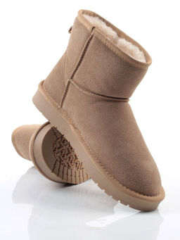 04-PF5854-3 BEIGE Угги женские (натуральная замша, 100% шерсть)