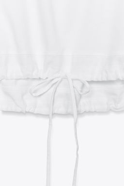 COTTON T-SHIRT WITH TIES - Zara фото 8