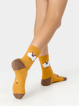 Цена за 5 пар! Теплые Носки детские с плюшевым следом и рисунком в виде барашков - Mark formelle фото 2