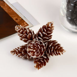 Декор для творчества «Шишки» (1 набор=1 букет) в букете 6 шт. 11×2.3×2.3 см