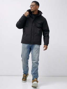 Куртка спортивная мужская зимняя большого размера черного цвета 633Ch - Mtforce фото 12