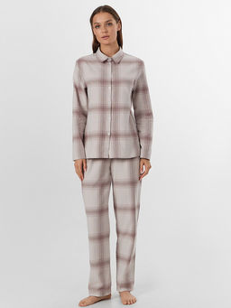 Комплект женский домашний серый в клетку - Mark formelle фото 2