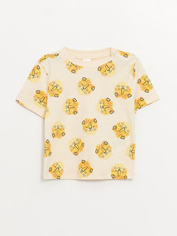 Bisiklet Yaka Bask?l? Erkek Bebek Ti??rt