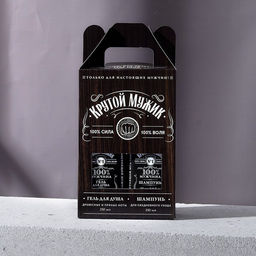 Подарочный набор ЧИСТОЕ СЧАСТЬЕ «Крутой мужик»: гель для душа и шампунь для волос, 2х250 мл