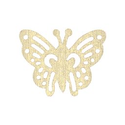 Термоаппликация BLITZ №5 12 шт 5-08 бабочка ажур золотая 5.5х4.5 см