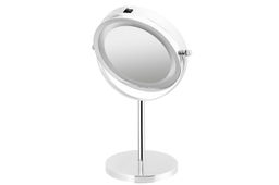 Зеркало двустороннее на подставке 20,5*13,5*33 см Хром со светод.подсвет.,с кнопоч.переключат. - Elan gallery фото 5