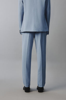 PANTAL?N TRAJE CONFORT ESTRUCTURA / Celeste - Zara фото 3