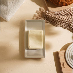 Маслёнка SL Home «Пасхальные кролики», 20.5×11×15.5 см, доломит, белая