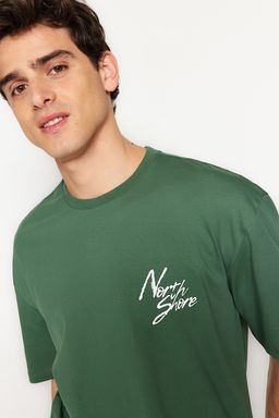 TRENDYOL MAN Bordo Oversize/Genis Kesim Bask?l? %100 Pamuklu T-Shirt TMNSS20TS1099 - Trendyolmilla фото 24