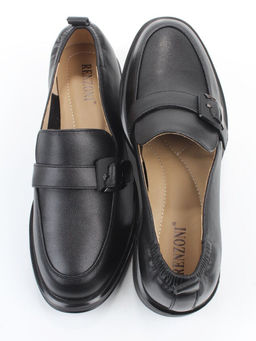 03-PDEB102-1 BLACK Лоферы женские (натуральная кожа)