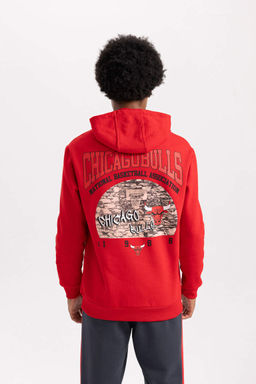 DeFactoFit Толстовка стандартного кроя с капюшоном NBA Chicago Bulls  фото 7