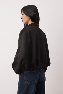 Siyah Oversize Kal?p Suet Bomber Ceket Mont TWOAW26MO00172 - Trendyolmilla фото 10