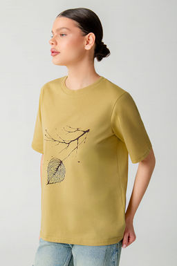 Арт. 3-1142 Футболка женская 42-50 (5 шт) Цвет:горчичный - Калинка фото 9