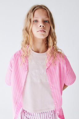 SLOGAN T-SHIRT WITH FLORAL EMBROIDERY - Zara фото 5