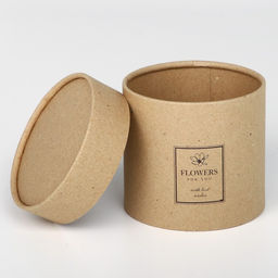 Шляпная коробка из крафта Flowers, 12 х 12 см - Дарите счастье фото 2