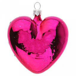 Елочная игрушка сердечко стеклянная Элегия h6,5см, ручная художественная роспись, цвета микс, подарочная упаковка (Россия) - Домашняя мода фото 8