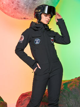 Женский сноубордический горнолыжный комбинезон Alpha Endless Aeternitas 223/2305 BLK - Черный  фото 25
