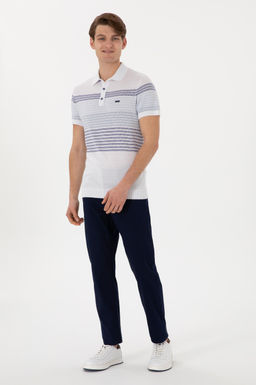 Erkek Slim Fit Polo Yaka _ndigo Ti__rt - U.s. polo assn фото 4