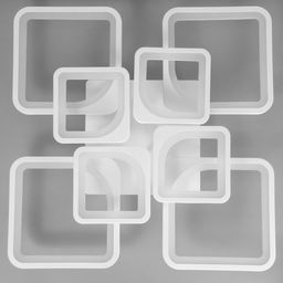 Люстра с ПДУ 59112/8WT, LED, 240 Вт, 3000-6000К, диммер, белый, 55×55×10 см