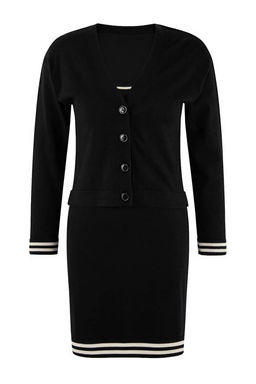 Siyah Renk Bloklu Midi H?rkal? Triko Elbise TWOSS26EL00096