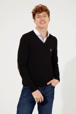 Мужской черный трикотажный свитер Basic - U.s. polo assn фото 3