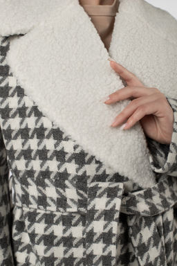 02-3165 Пальто женское утепленное (пояс) - El podio фото 16