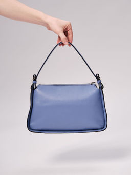 Сумка кожаная на плечо Deboro 30790 сиреневый закат