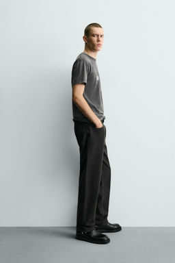 WASHED T-SHIRT WITH CONTRAST PRINTS - Zara фото 13