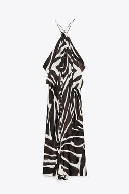 ZW COLLECTION ANIMAL PRINT HALTER DRESS - Zara фото 8