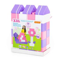 Конструктор строительный XXL, 36 элементов (v2) + соединитель (30 элементов)