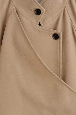 GABARDINA DE TWILL DE LANA CRUZADA