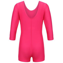 Купальник гимнастический Grace Dance, с шортами, с рукавом 3/4, р. 28, цвет малина  фото 10