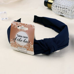 Цена за 2 шт. Ободок для волос «Кокетка», 3 см, синий