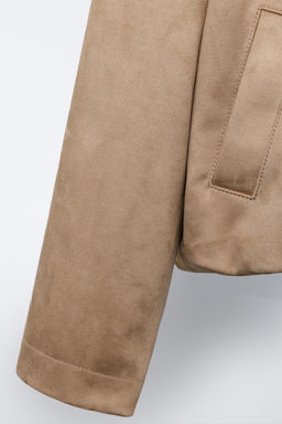 FAUX SUEDE BALLOON JACKET - Zara фото 6