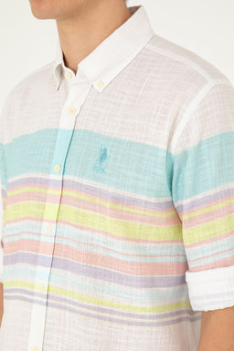 Мужская мятная рубашка с длинным рукавом Неожиданная скидка в корзине - U.s. polo assn фото 7