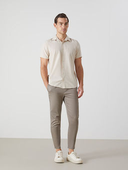 Regular Fit K?sa Kollu Poplin Erkek G?mlek