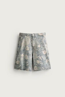 BERMUDA RELAXED FIT ESTAMPADO FLORAL LAVADO / 025 - Zara фото 7