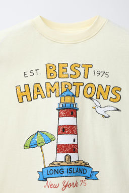 CAMISETA ESTAMPADA MENSAJE / Amarillo pastel - Zara фото 3