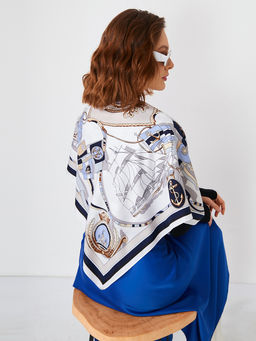 Большой, мягкий, тонкий и очень нежный двусторонний платок с рисунком. - Tantino фото 5