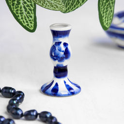 Цена за 3 шт. Подсвечник на 1 свечу «Гжель», фарфор