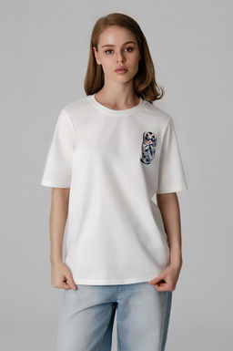 Арт. 31140 Футболка женская Россия 44-50 (4 шт) Цвет:молочный - Калинка фото 19