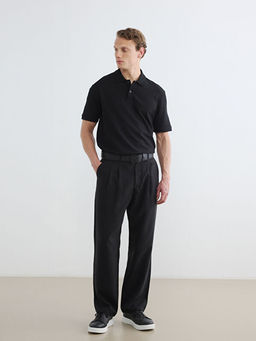 Брюки мужские Baggy Fit из габардина со складками